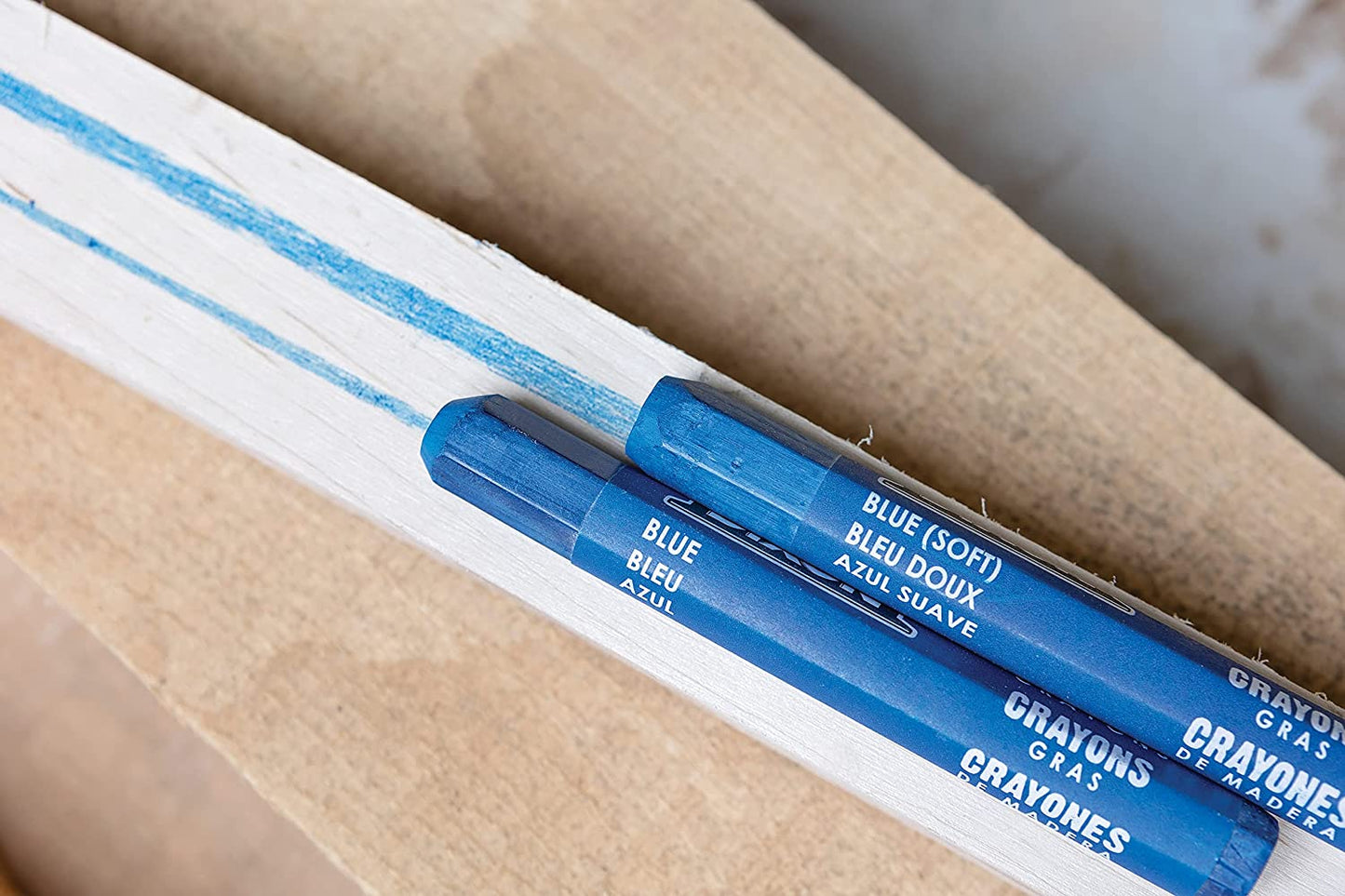 Dixon Industrial Marking Crayons-BLUE
