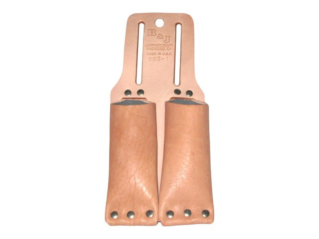 903-1 Top Grain Fiber - Lined Dble Utility Knife Holder