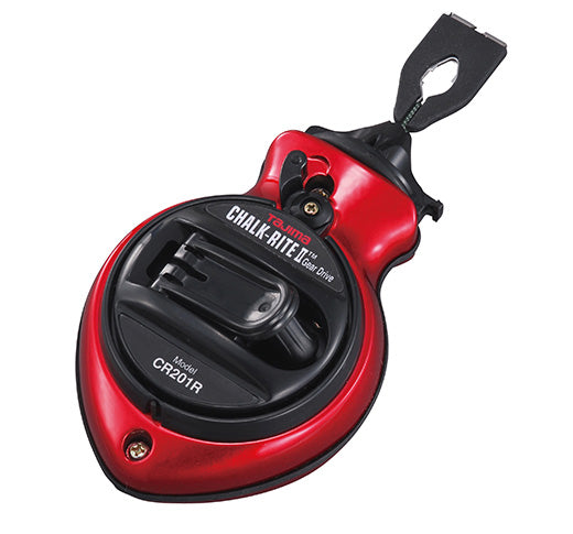 Tajima CR201R-PR 1 mm x 100 ft. Chalk Rite II Extra Bold Chalk Line Dark Red