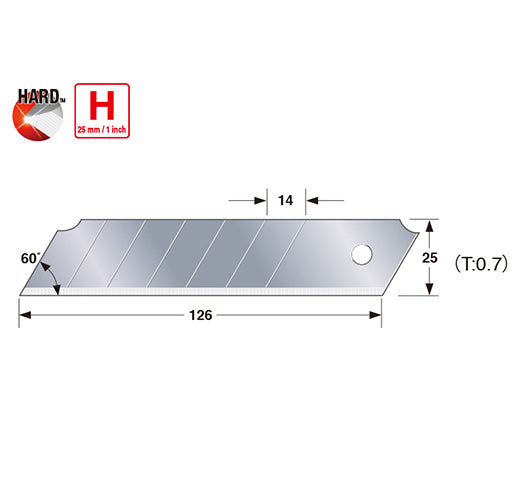 TAJIMA - LCB-65 Utility Knives & Blades - 10-Pack 1" Rock Hard Box Cutter Snap Blades with Premium Tempered Steel & Ultra-Sharp Edge