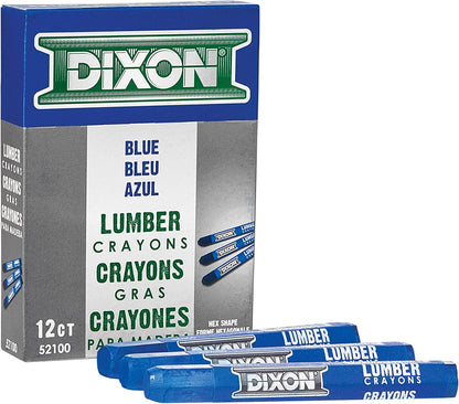 Dixon Industrial Marking Crayons-BLUE