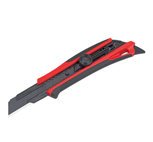 TAJIMA Utility Knife DFC671N-R1 - 1" 7-Point Rock Hard FIN Snap Blade Box Cutter with Dial Lock & 2 Rock Hard Blades